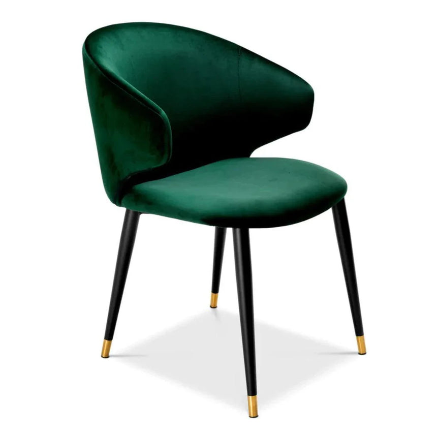 Volante karfás bársony szék