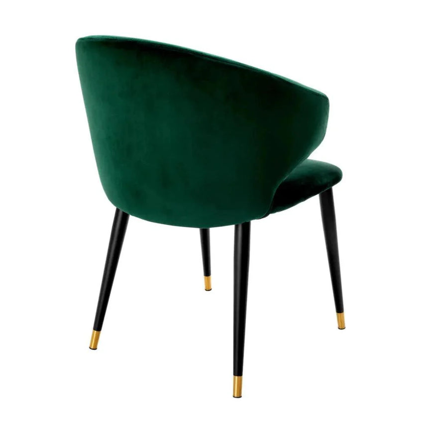 Volante karfás bársony szék