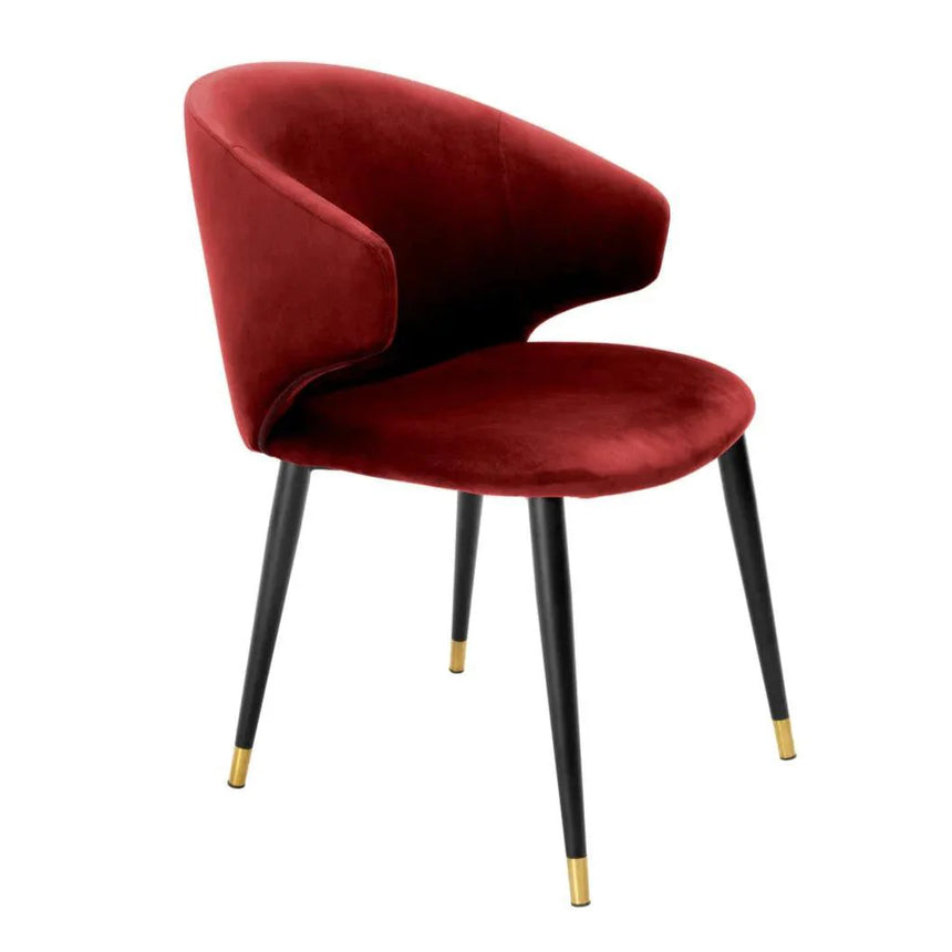 Volante karfás bársony szék