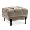 Sienna velvet footstool with black legs