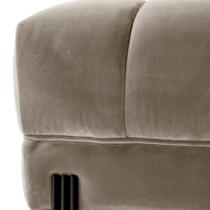 Sienna bársony lábtartó fekete lábbal