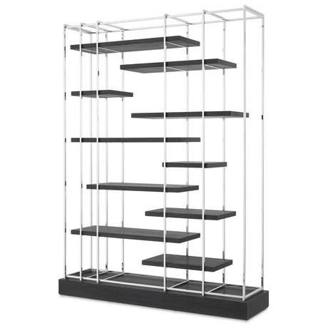 Ward wooden shelf with silver frame