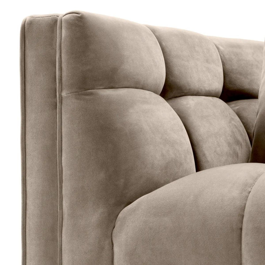 Sienna bársony fotel fekete lábbal