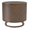 Napa Valley wooden side table with bronze legs