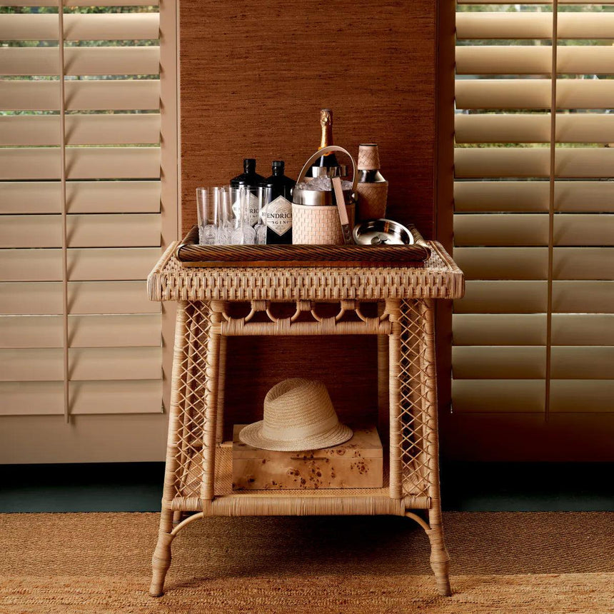 Saba rattan lerakóasztal 75x55