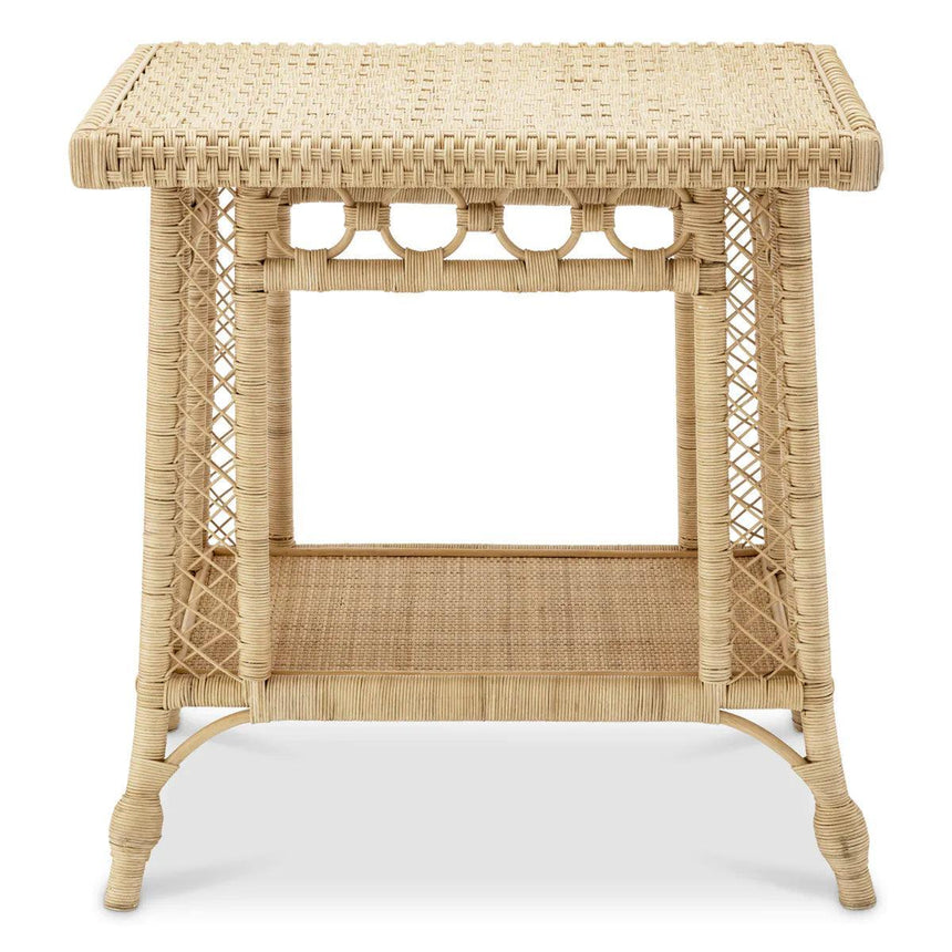 Saba rattan lerakóasztal 75x55