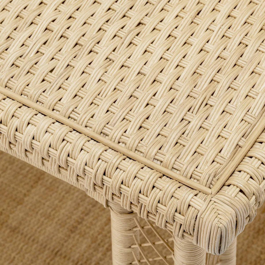 Saba rattan lerakóasztal 75x55
