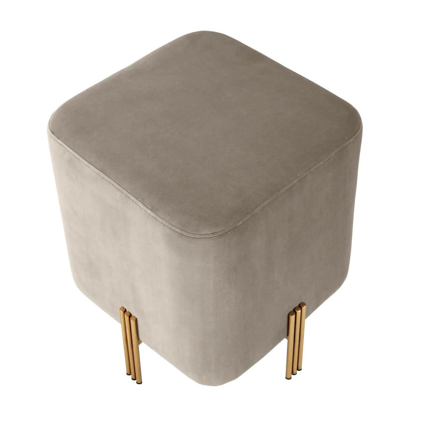 Burnett Savona Velvet Pouf