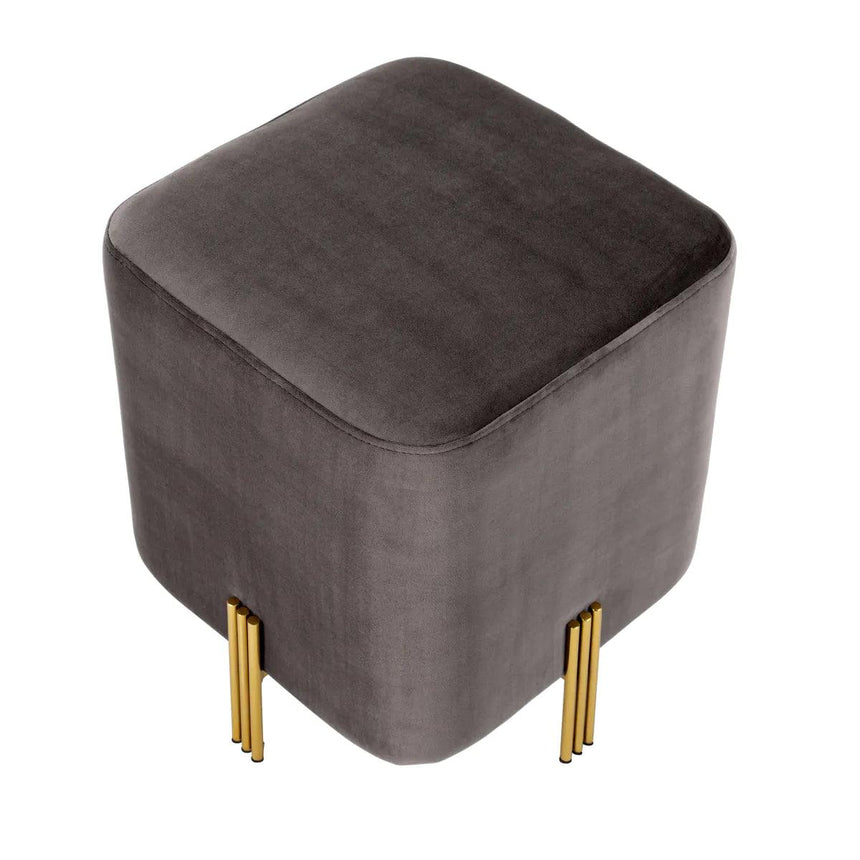 Burnett Savona Velvet Pouf