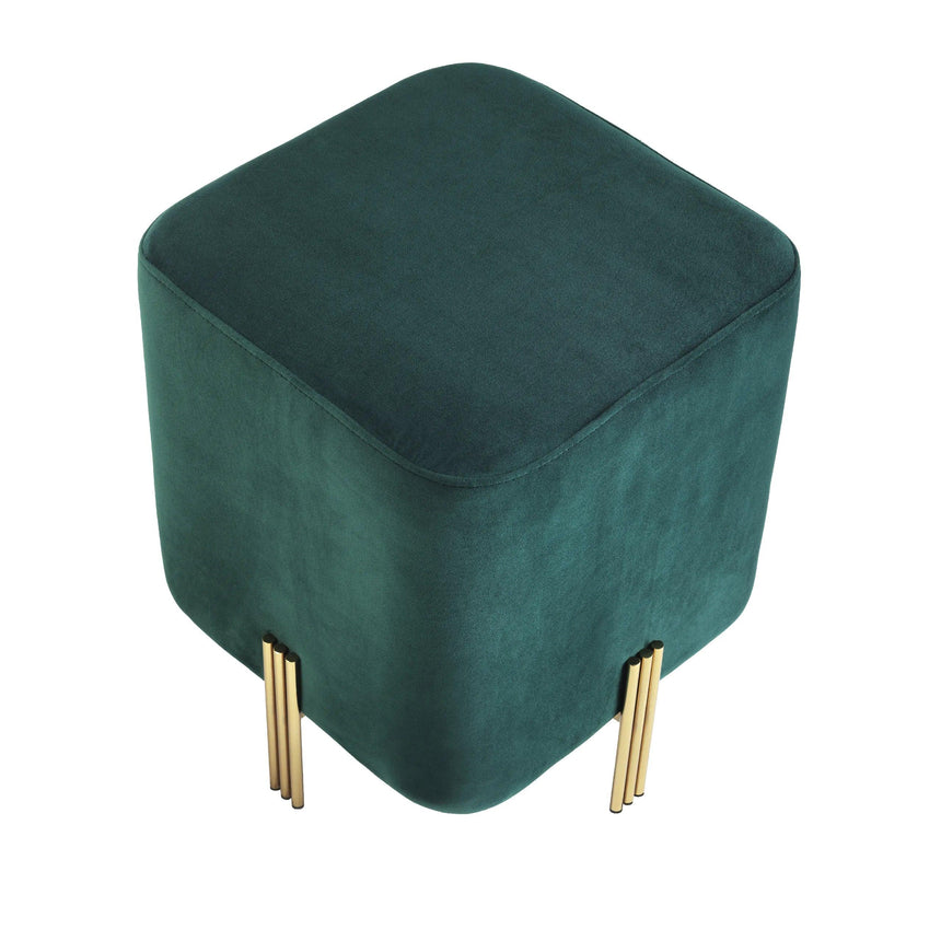 Burnett Savona Velvet Pouf