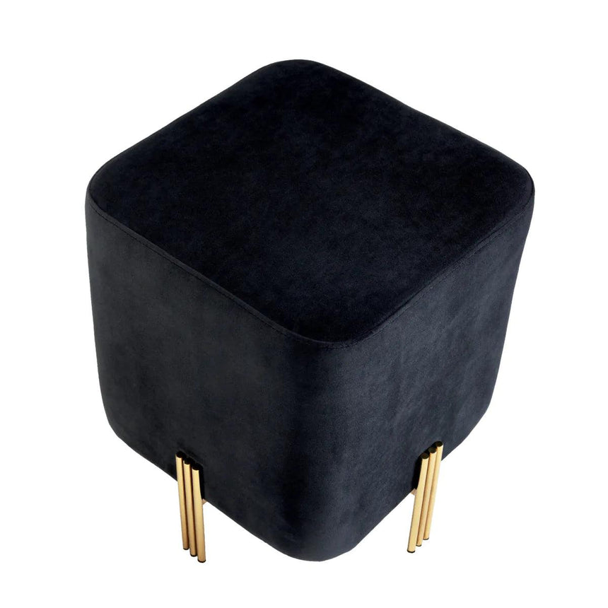 Burnett Savona Velvet Pouf