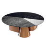 Tricolori marble-effect coffee table