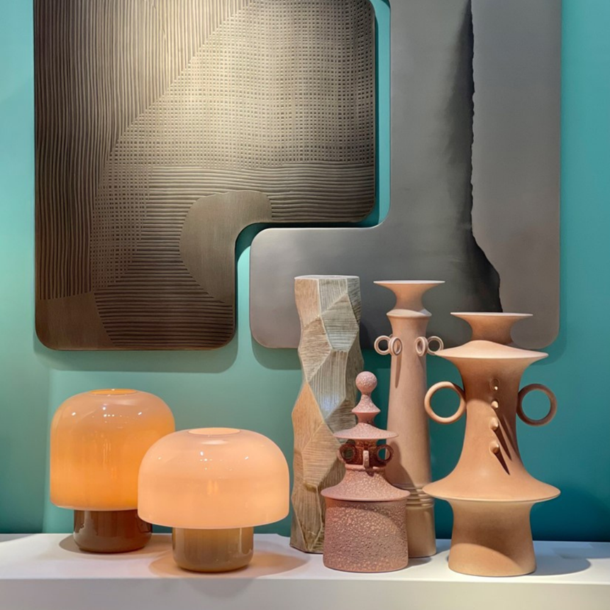 Pumpkin glass table lamp