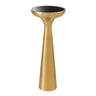Lindos glass side table with brass frame Ø29