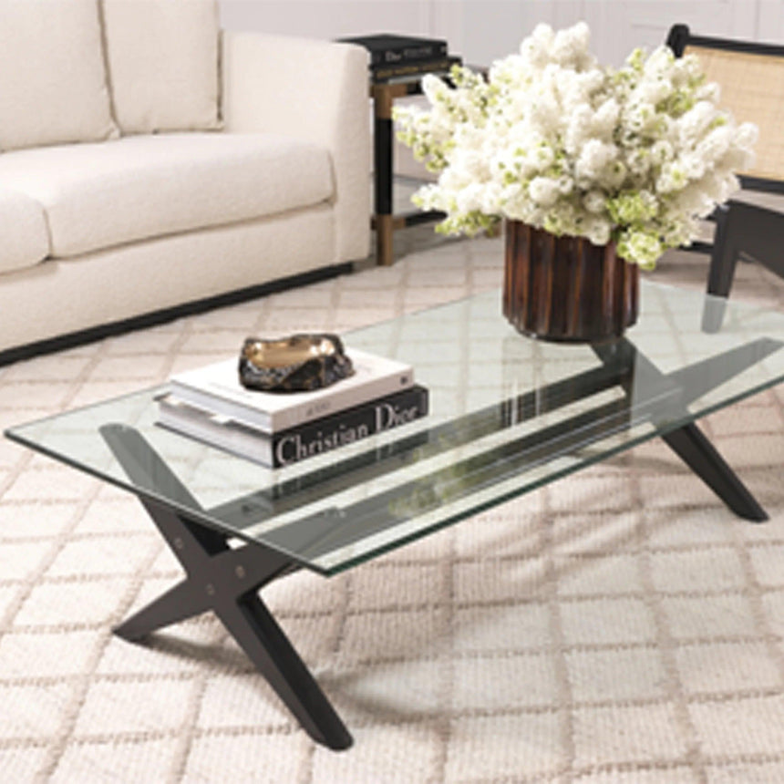 Maynor glass coffee table