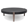 Oxnard wooden coffee table with bronze legs