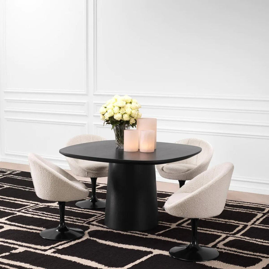 O'Neill swivel bouclé chair