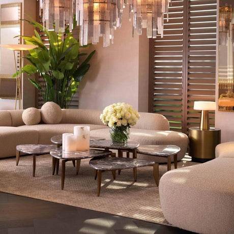 Regional marble coffee table set