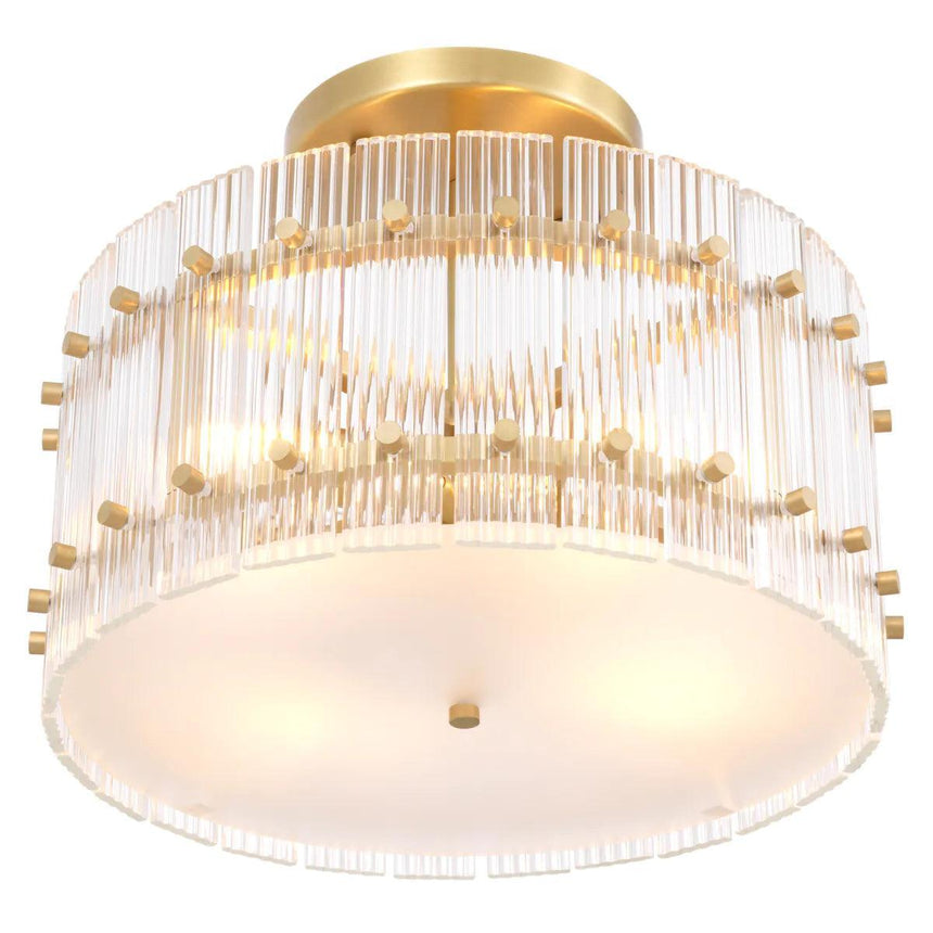 Ruby Round Glass Ceiling Lamp