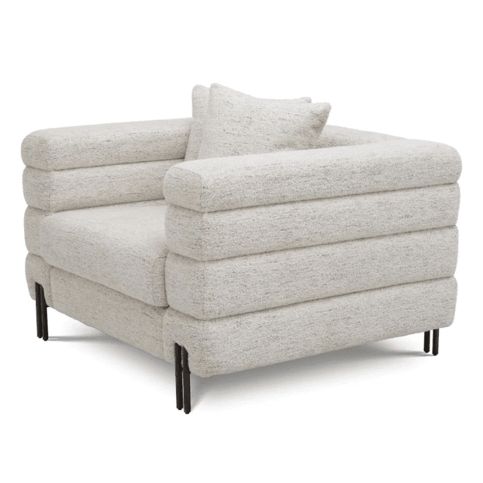 York szövet fotel fekete lábakkal