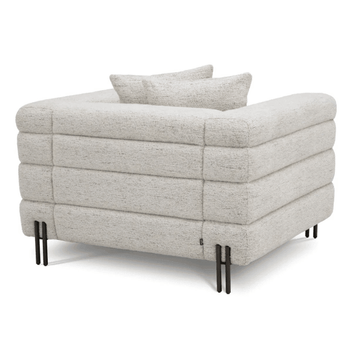 York szövet fotel fekete lábakkal