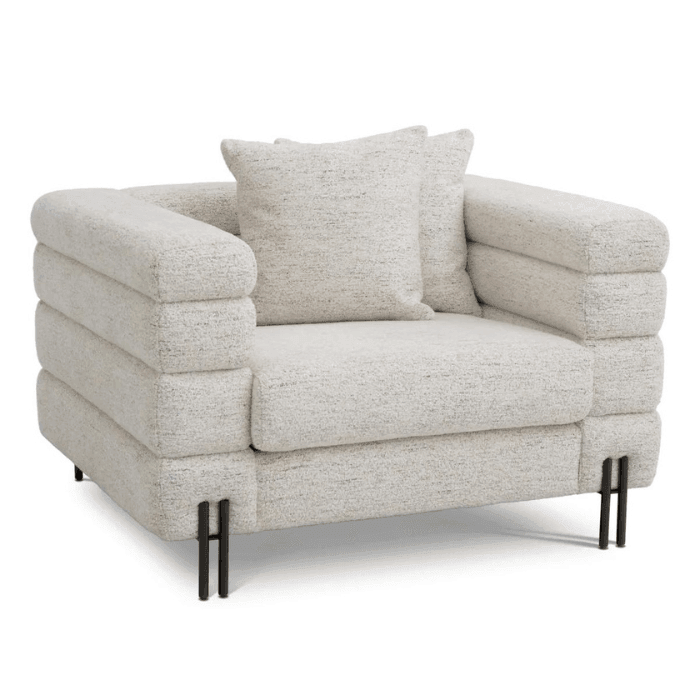 York szövet fotel fekete lábakkal