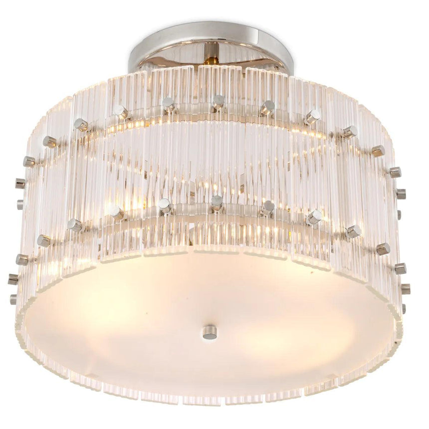 Ruby Round Glass Ceiling Lamp