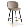 Volante velvet low bar stool