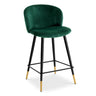 Volante velvet low bar stool