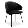 Kinley velvet chair with black legs
