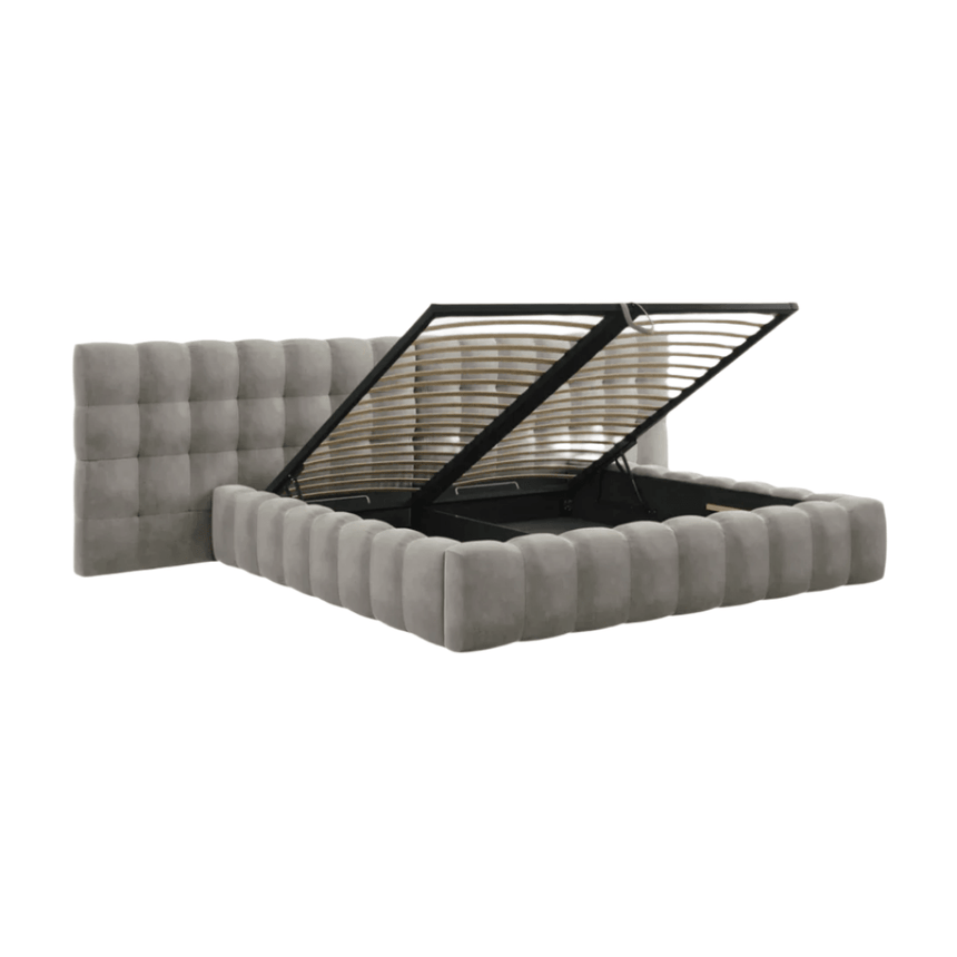 Mamaia wide velvet bed frame 180x200