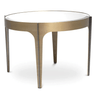 Artemisa mirrored glass side table with brass legs