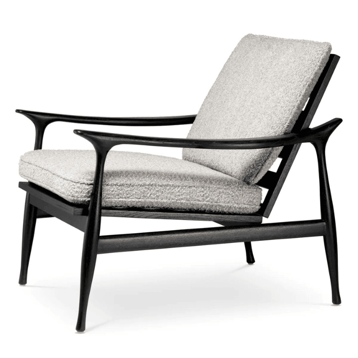 Manzo buklé fotel fekete vázzal