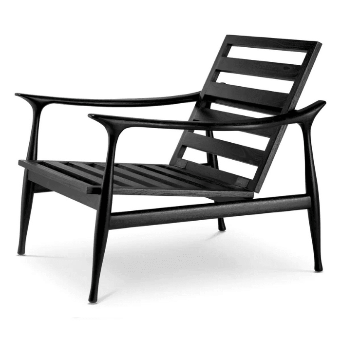 Manzo buklé fotel fekete vázzal