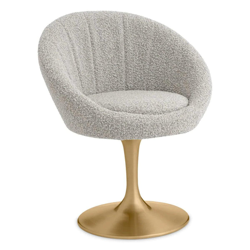 O'Neill swivel bouclé chair