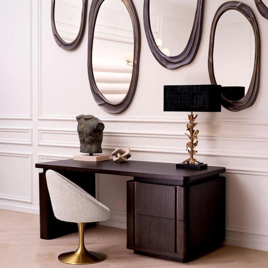 O'Neill swivel bouclé chair