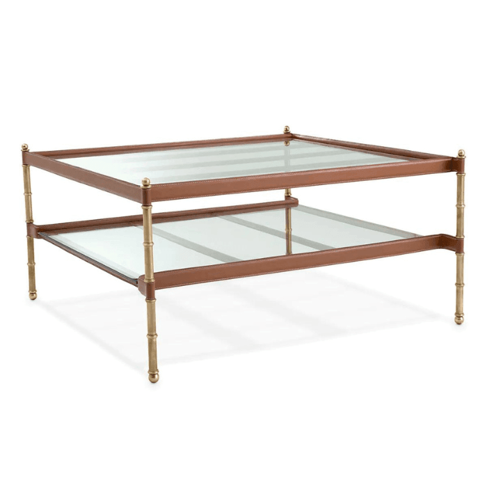 Princess glass coffee table 89x87