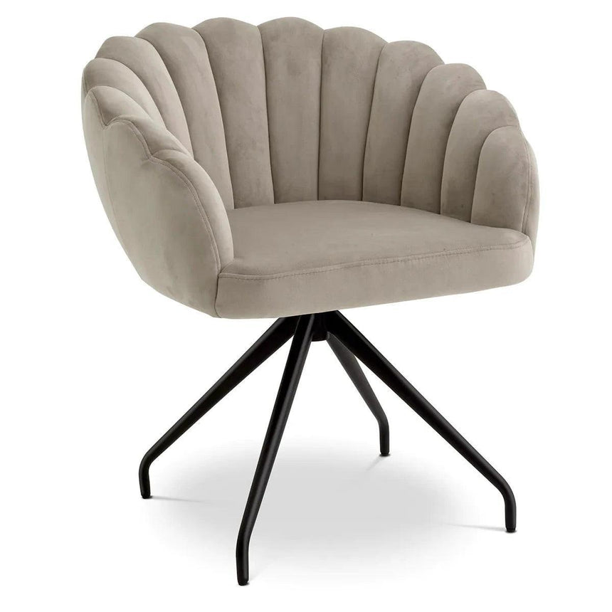 Luzer swivel velvet chair