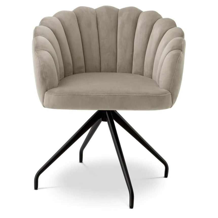 Luzer swivel velvet chair