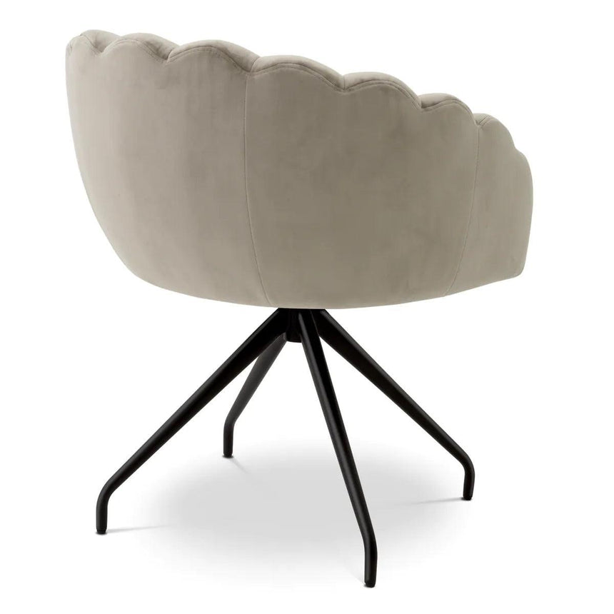 Luzer swivel velvet chair