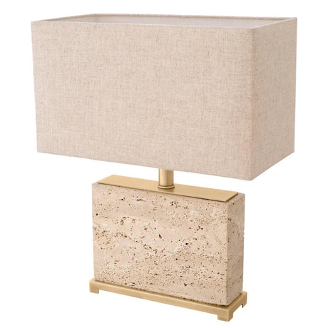 Newton limestone table lamp 55cm