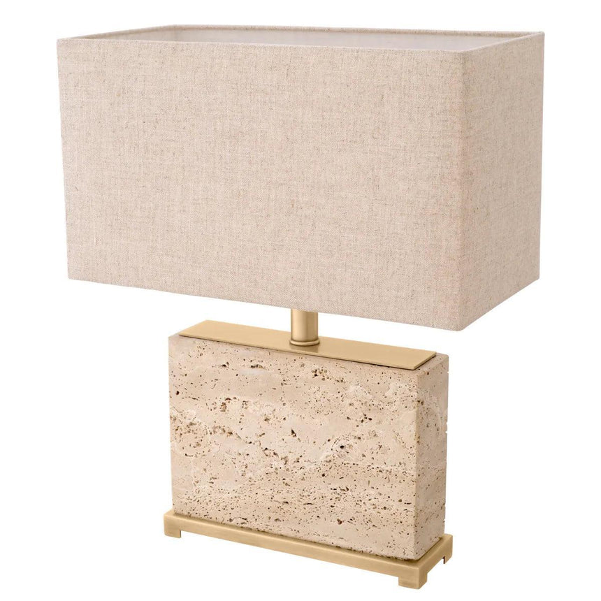 Newton limestone table lamp 55cm