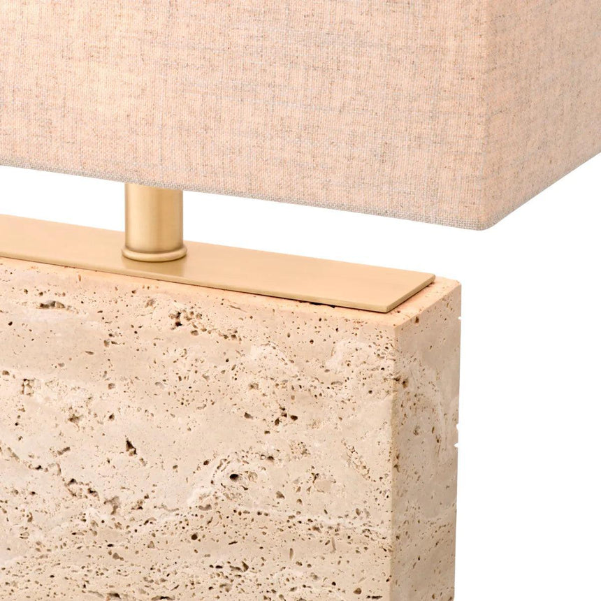 Newton limestone table lamp 55cm