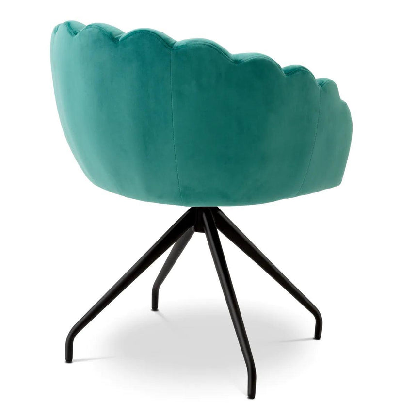 Luzer swivel velvet chair