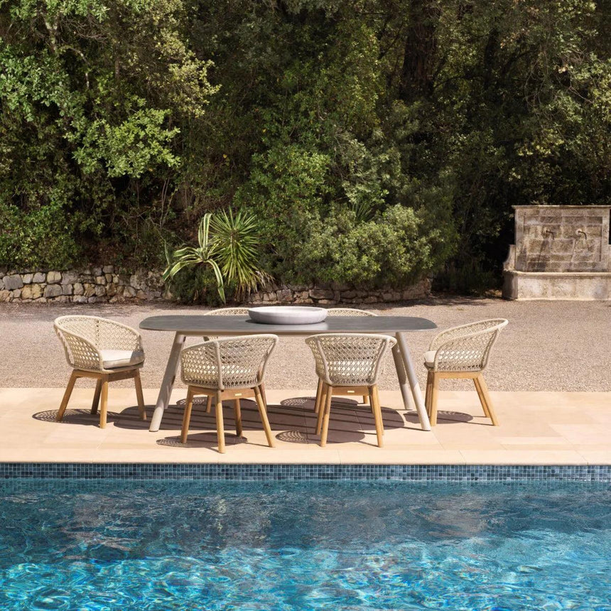 Nassau ceramic garden table 220x120