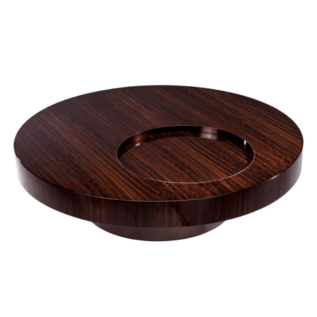 Otus wooden coffee table with bronze legs Ø110