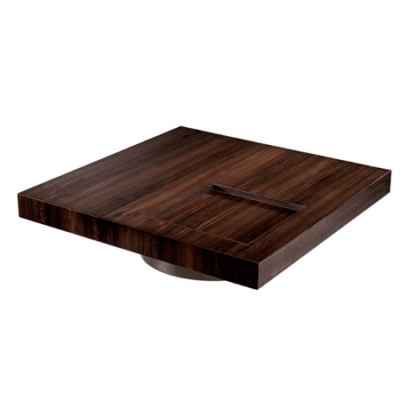 Otus wooden coffee table with bronze legs 110x110