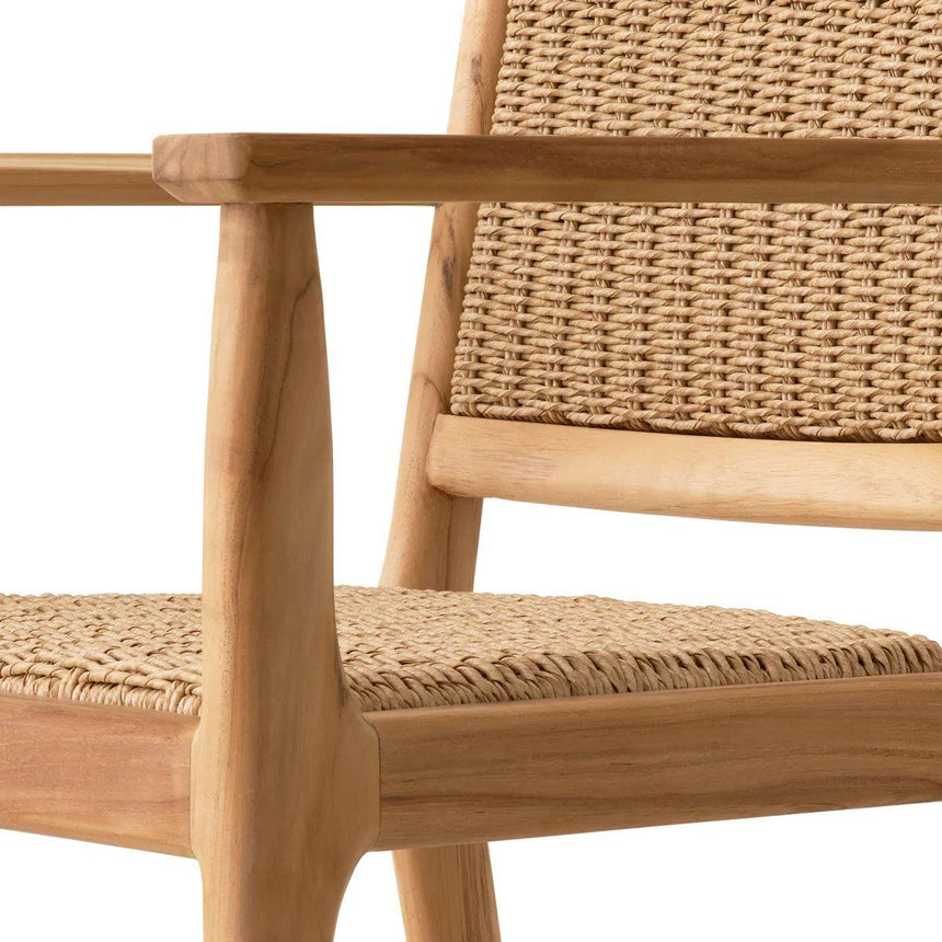 Pivetti wooden garden chair with armrests