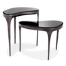 Zena smoked glass side table set