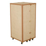Martini Bianco wooden bar cabinet with brown trim